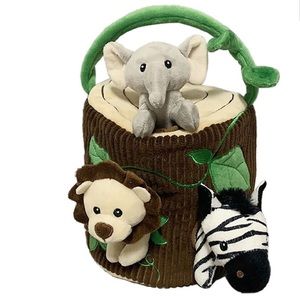 Moon & Stars Multi Piece Jungle Tree Plush Animals NWT